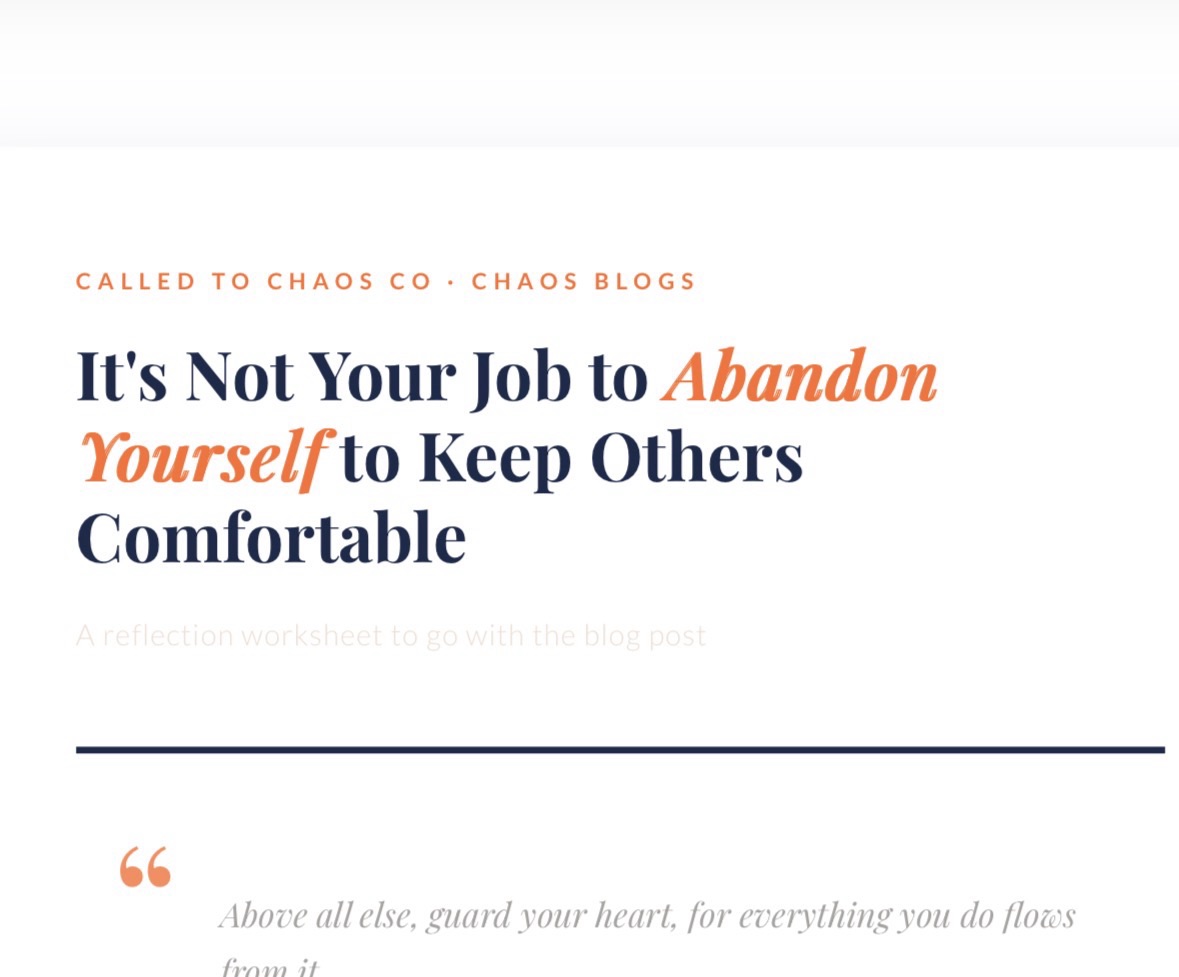 It’s Not Your Job to Ignore Your Own Needs & Boundaries to Make Others Comfortable